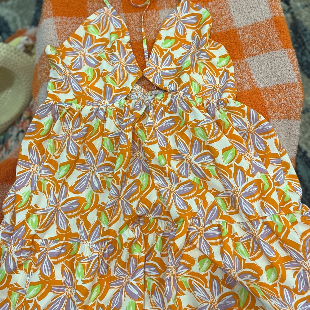 SHEIN Vibrant Floral Mini Dress